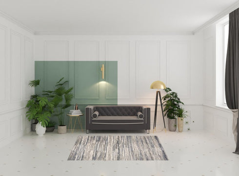 8' X 10' Cream Abstract Distressed Area Rug